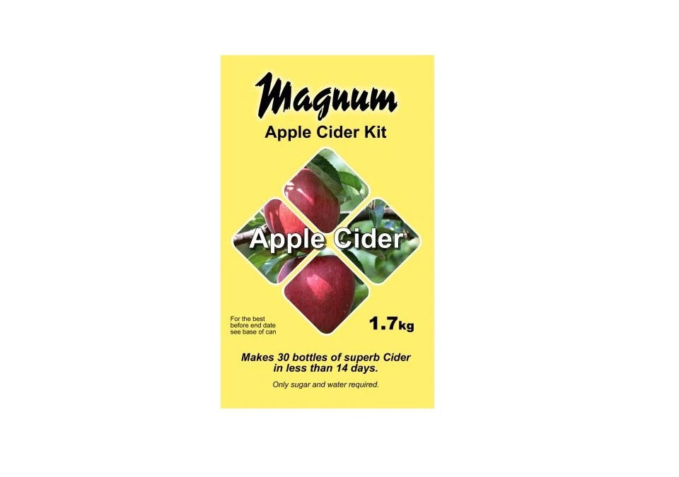 Ciderkit, Ciderkit Magnum Äpple Cider Premium Startpaket För Hemmabryggning Räcker Till Cirka 30 Flaskor – produktbild
