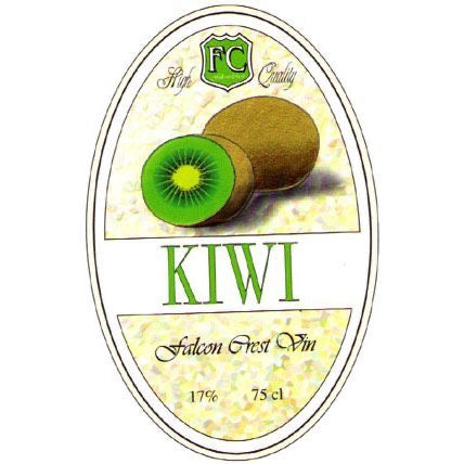 Vinetikett FC Lyxetikett Kiwi Färgstark Etikett För Viner Cider Läsk Och Andra Fruktiga Drycker