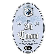 Vinetikett FC Lyxetikett Vit Chianti För Hemmabryggning Etikett Till Flaskor Med Stilren Design