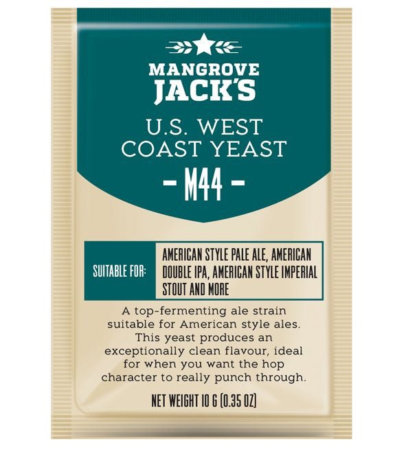 Öljäst Mangrove Jacks M44 US West Coast Jäst För Amerikanska Ales 10 g Ren Smakprofil och Humlearom Vid Bryggning