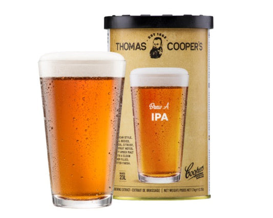 Ölsats Coopers TC Brew A IPA för bryggning av 23 liter India Pale Ale hemma