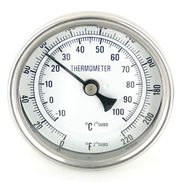 Rostfri Termometer 47 Mm För Bryggkärl 1/2 Tum MPT Snabb Exakt Temperaturavläsning För Mäskning Och Kokning