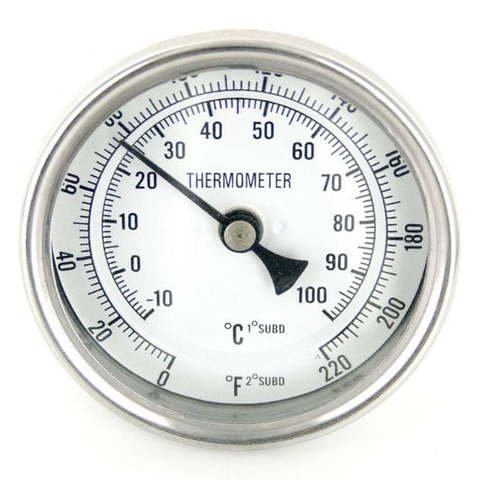 Rostfri Termometer 47 Mm För Bryggkärl 1/2 Tum MPT Snabb Exakt Temperaturavläsning För Mäskning Och Kokning