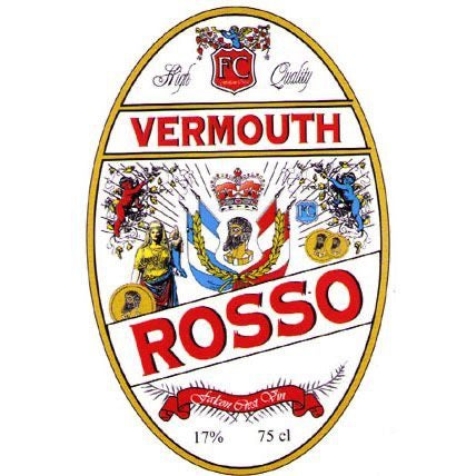 Vinetikett FC Lyxetikett Vermouth Rosso För Hemmabarentusiaster Bröllop Gåvor Och Professionell Servering