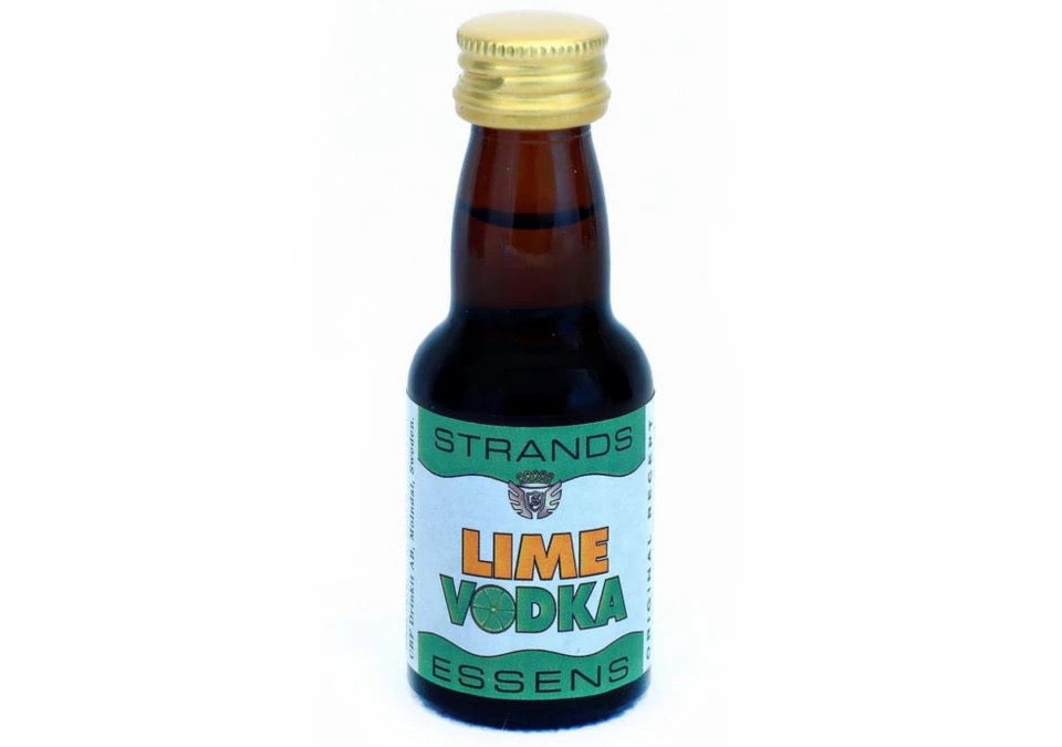Strands Lime Vodka Essens Frisk Lime Doft Förvandlar Brännvin Till Ren Vodkakaraktär Med Citrusarom Hemma Drinkar