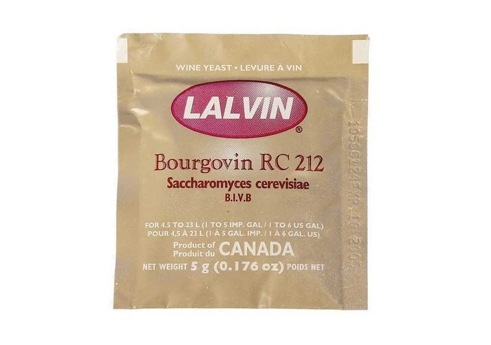 Vinjäst Lalvin RC-212 Bourgovin För Röda Viner Pinot Noir Från Bourgogne 5 g Premium Jäst