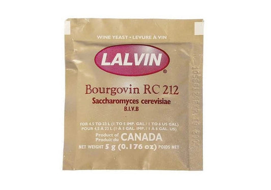 Vinjäst Lalvin RC-212 Bourgovin För Röda Viner Pinot Noir Från Bourgogne 5 g Premium Jäst