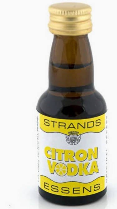 Strands Citron Vodka Essens För Hemmagjord Citron Vodka Och Friska Drinkar Till Shots Och Klassiska Cocktails