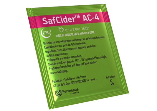 SafCider AC 4 Ciderjäst 5 G Frisk Fransk Stil Ren Äppelprofil För Hemmabryggning Torr Munkänsla