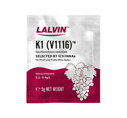 Vinjäst Lalvin K1V1116 Allround För Isvin Rosé Och Röda Viner 5 G Perfekt För Hemjäsning