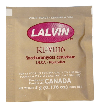 Vinjäst Lalvin K1V1116 Allround För Isvin Rosé Och Röda Viner 5 G Perfekt För Hemjäsning