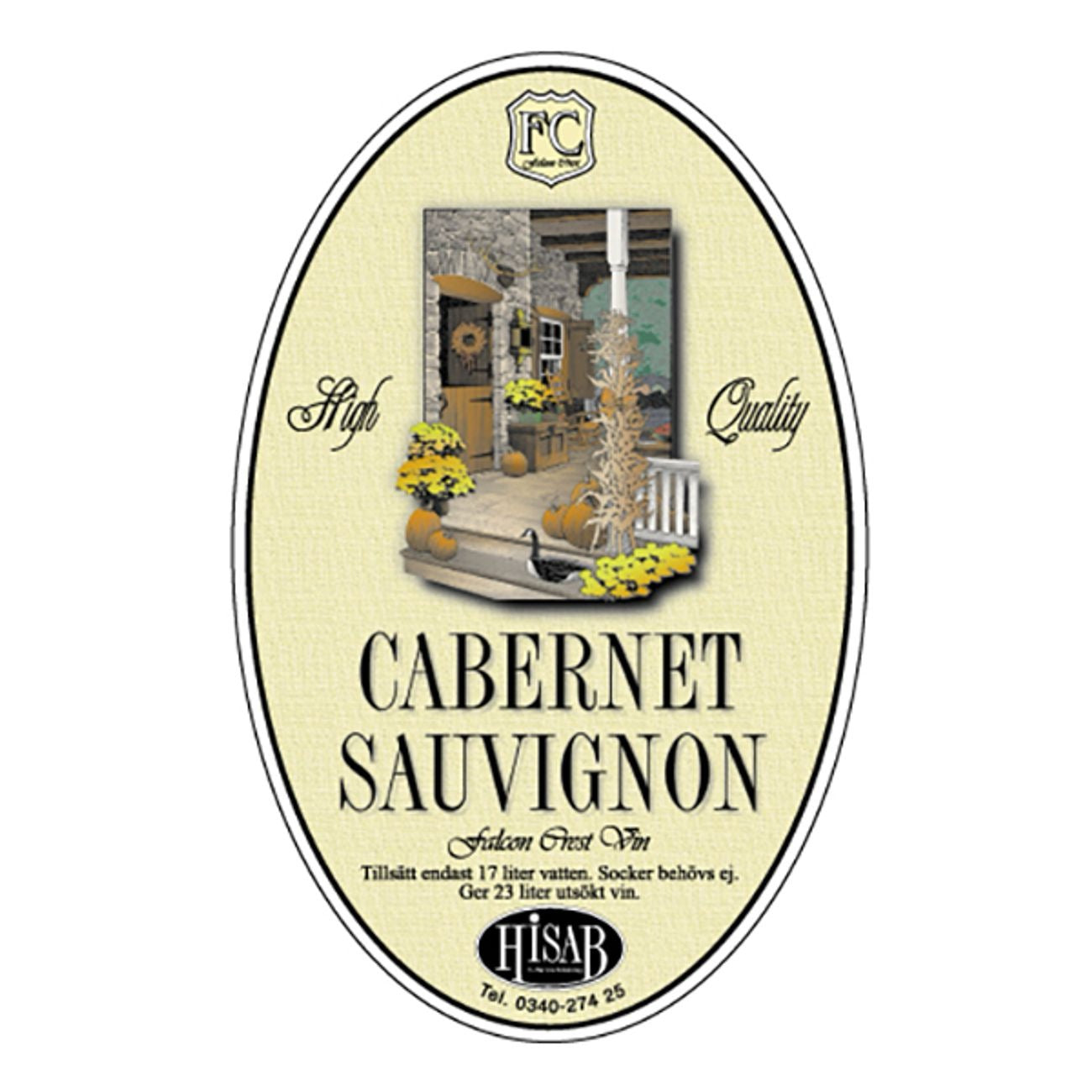 Vinetikett FC Lyxetikett Cabernet Sauvignon Premium Etikettlösning För Hemmabryggning Och Vinentusiaster
