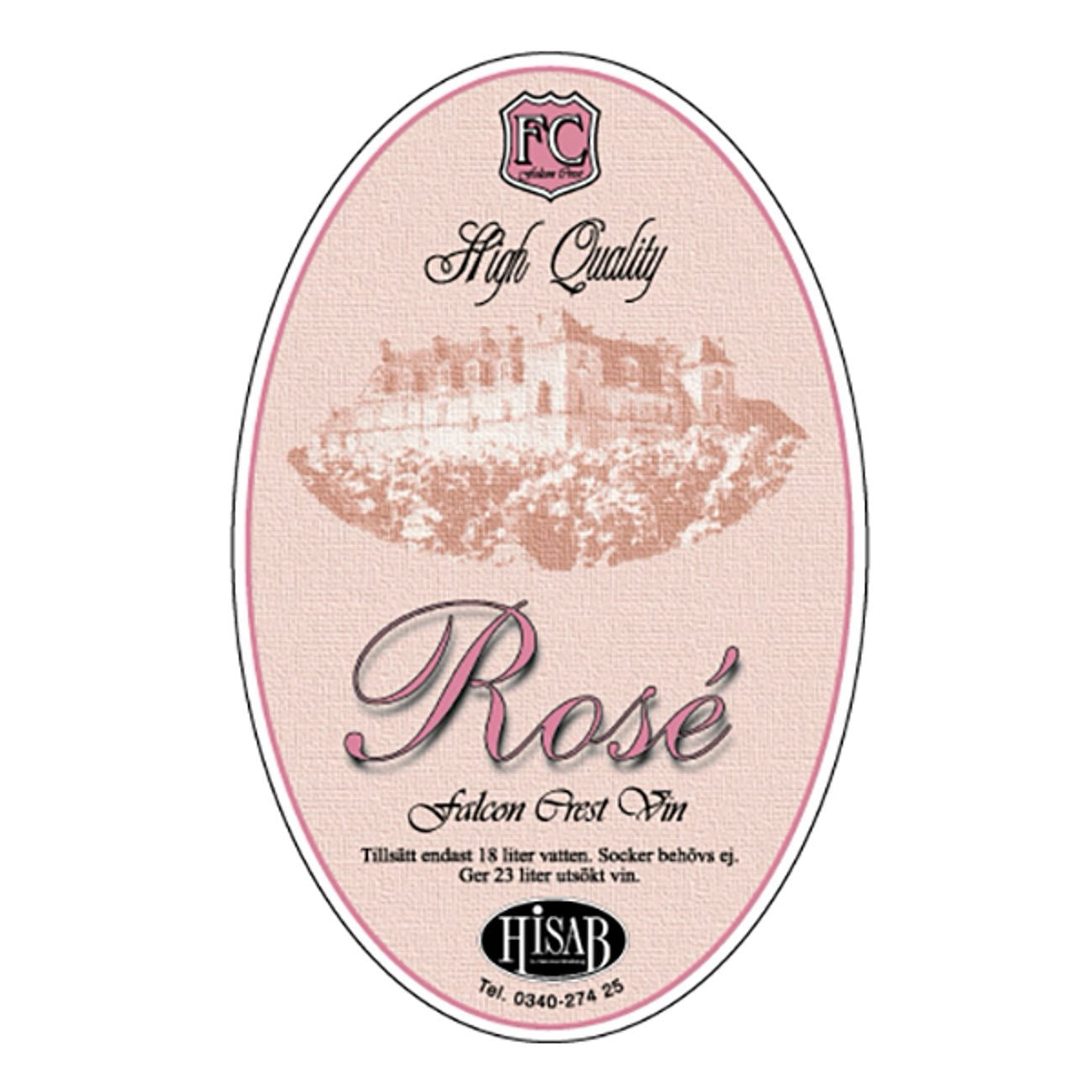 Vinetikett Superior Rosé Etikettlösning För Hemmabryggare Och Småskaliga Vinprojekt Med Professionell Finish