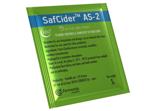 Fermentis Safcider AS2 Ciderjäst 5 G Söt Komplex För Söta Cider Från Äppeljuice Perfekt