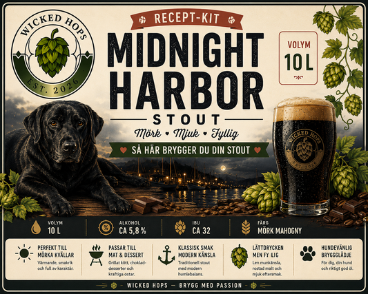 Midnight Harbor Stout 10L – Recept-kit (DME)